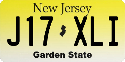 NJ license plate J17XLI
