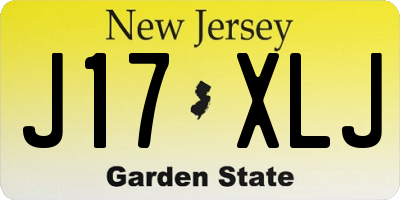 NJ license plate J17XLJ