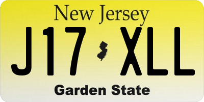 NJ license plate J17XLL