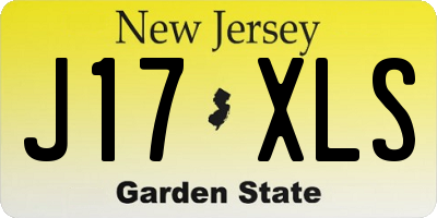 NJ license plate J17XLS