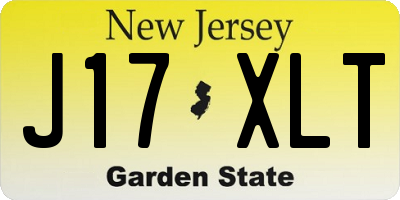 NJ license plate J17XLT