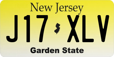 NJ license plate J17XLV