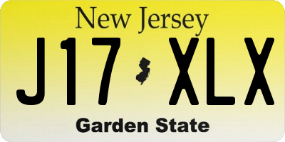NJ license plate J17XLX