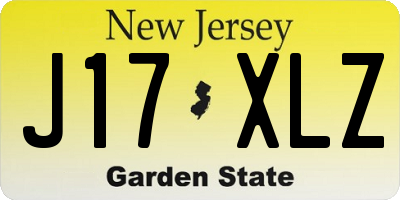 NJ license plate J17XLZ