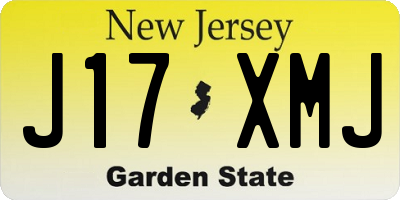 NJ license plate J17XMJ
