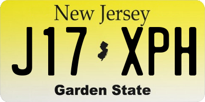 NJ license plate J17XPH