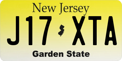 NJ license plate J17XTA