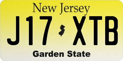 NJ license plate J17XTB