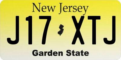 NJ license plate J17XTJ