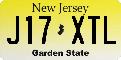NJ license plate J17XTL
