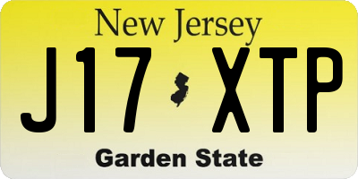 NJ license plate J17XTP