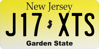 NJ license plate J17XTS