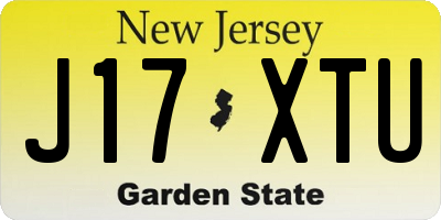 NJ license plate J17XTU