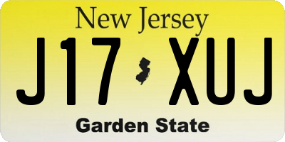 NJ license plate J17XUJ