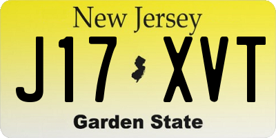 NJ license plate J17XVT