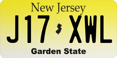 NJ license plate J17XWL