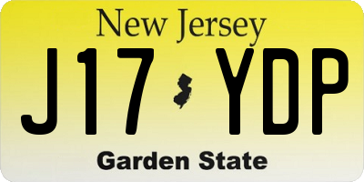 NJ license plate J17YDP