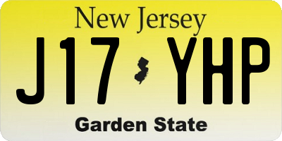 NJ license plate J17YHP