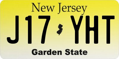 NJ license plate J17YHT