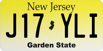 NJ license plate J17YLI