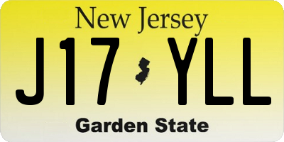 NJ license plate J17YLL