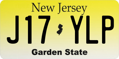 NJ license plate J17YLP