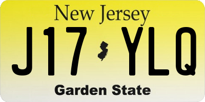 NJ license plate J17YLQ
