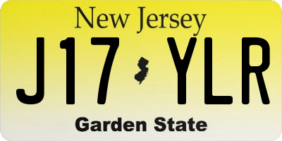 NJ license plate J17YLR