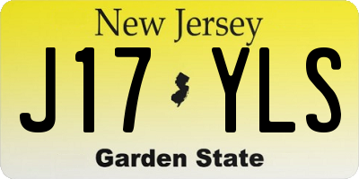 NJ license plate J17YLS