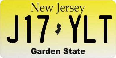 NJ license plate J17YLT