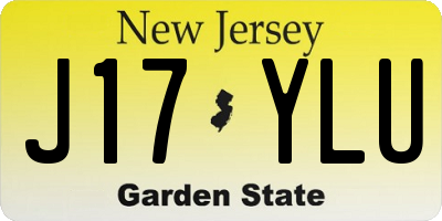 NJ license plate J17YLU