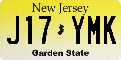 NJ license plate J17YMK