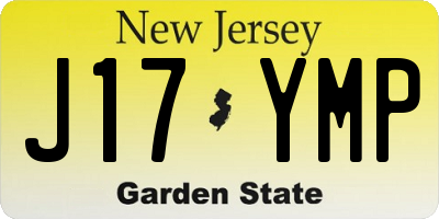 NJ license plate J17YMP