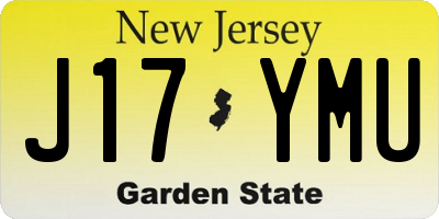 NJ license plate J17YMU