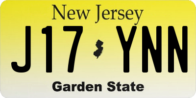 NJ license plate J17YNN