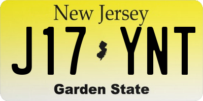 NJ license plate J17YNT