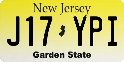 NJ license plate J17YPI