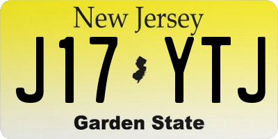 NJ license plate J17YTJ