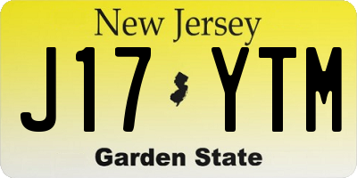NJ license plate J17YTM