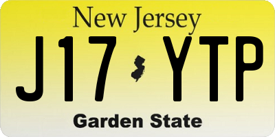 NJ license plate J17YTP