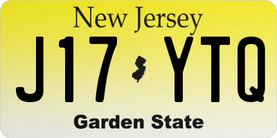 NJ license plate J17YTQ