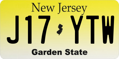 NJ license plate J17YTW