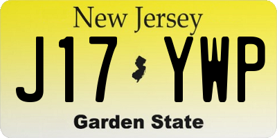 NJ license plate J17YWP