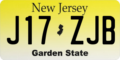 NJ license plate J17ZJB