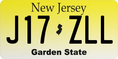 NJ license plate J17ZLL