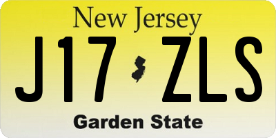 NJ license plate J17ZLS