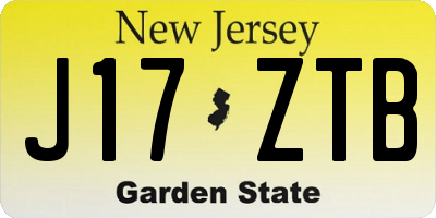 NJ license plate J17ZTB