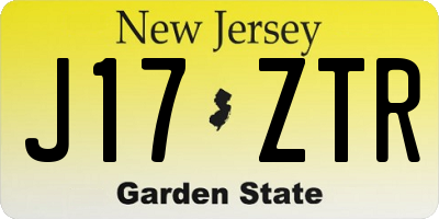 NJ license plate J17ZTR
