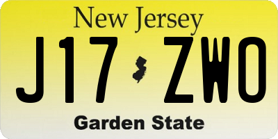 NJ license plate J17ZWO