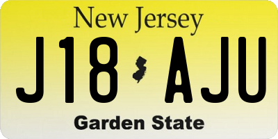 NJ license plate J18AJU